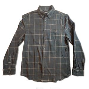 NWT Express Men's Plaid Black and Gold Button Down Shirt, Size: Small